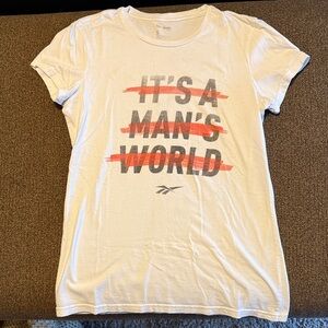 Reebok White T-Shirt with Red Graphic